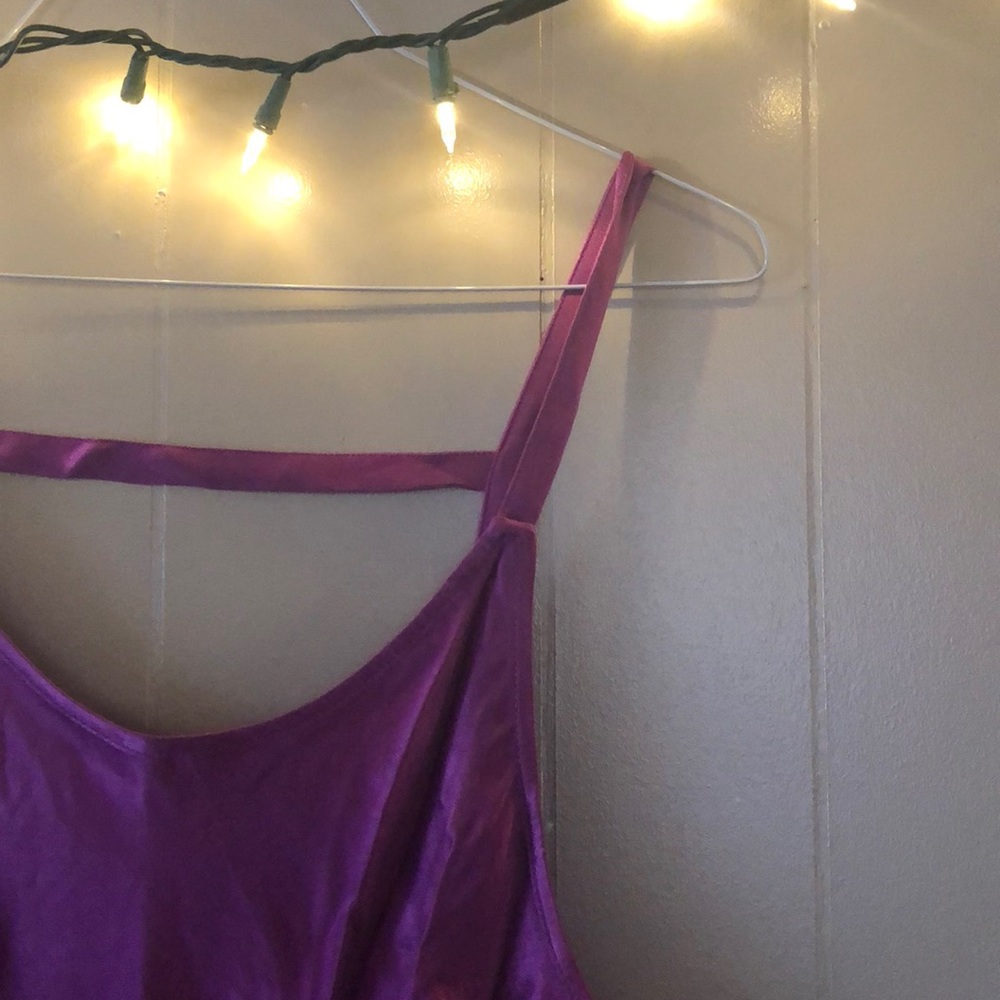 PURPLE SATIN DRESS - Picture 3 of 3