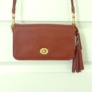 Coach brown cross-body bag