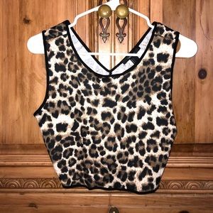 Animal print crop top