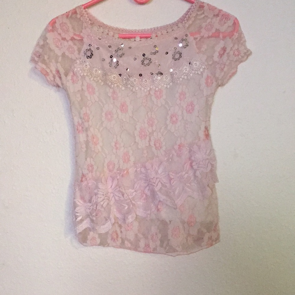 Pink sequin shirt