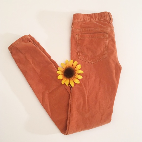 Free People Denim - Burnt orange Free People corduroy skinny pants, 27