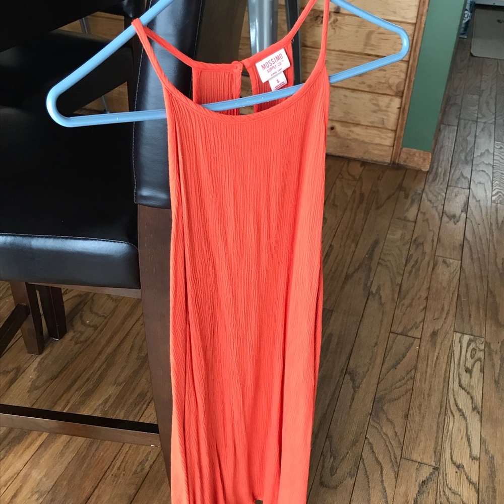 WORN ONCE. Bright orange dress.