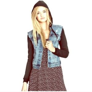 H&M denim jacket with hood