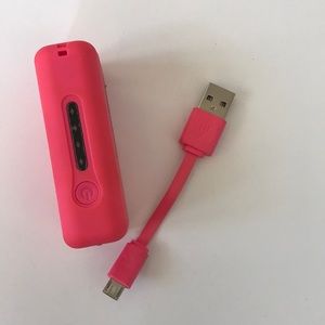 Portable charger hot pink 💖🔋