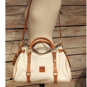 Authentic White&Tan  Florentine Vaccheta Satchel