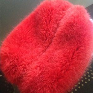 Red Fluffy Makeup Bag {Forever 21}