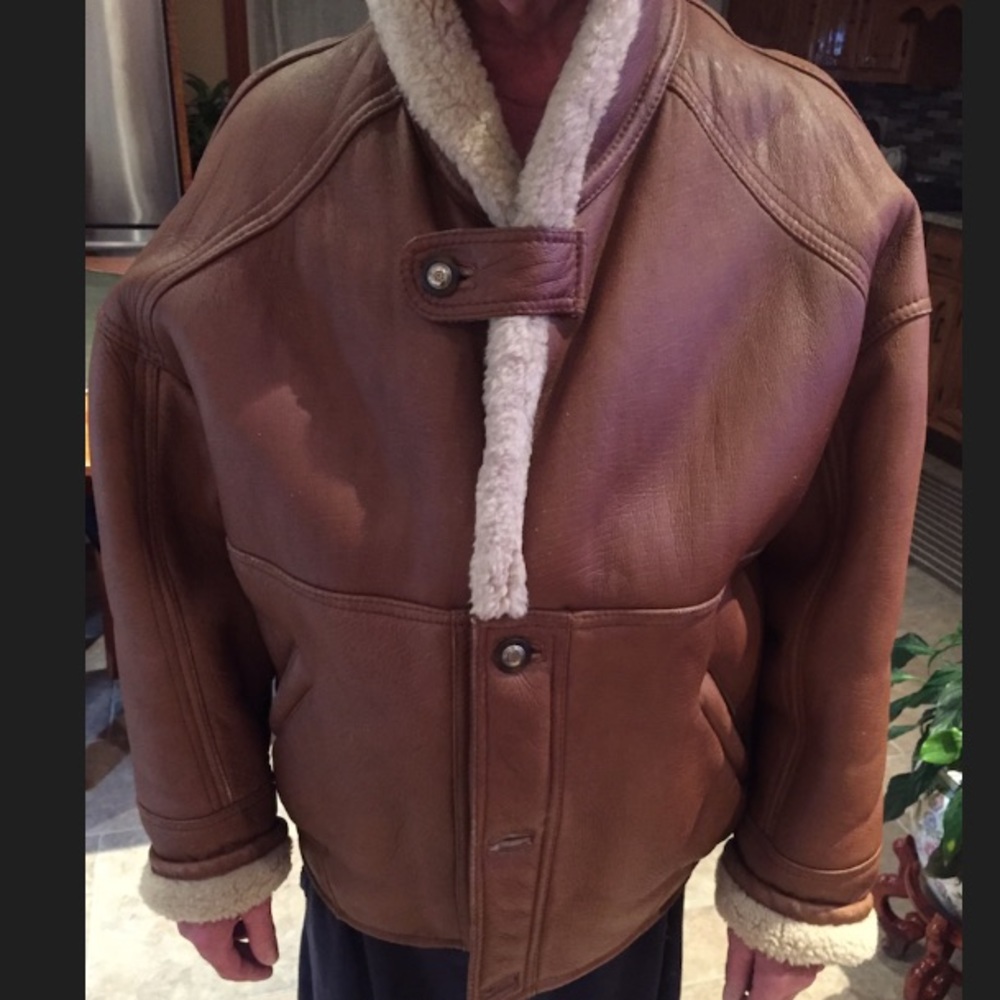 Men’s Shearling Jacket - Brown