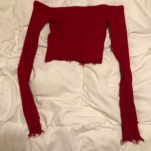 Grungy off the shoulder top
