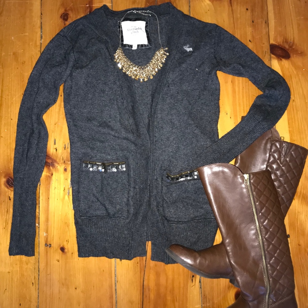 ❄️❄️ long grey knit cardigan ❄️❄️