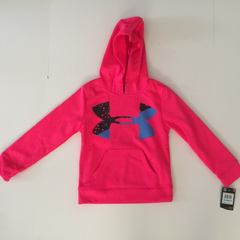New Under Armour Girl Pink Hoodie size 5 toddler
