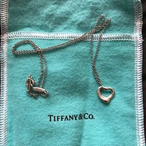 Tiffany & Co. Open Heart Necklace Silver