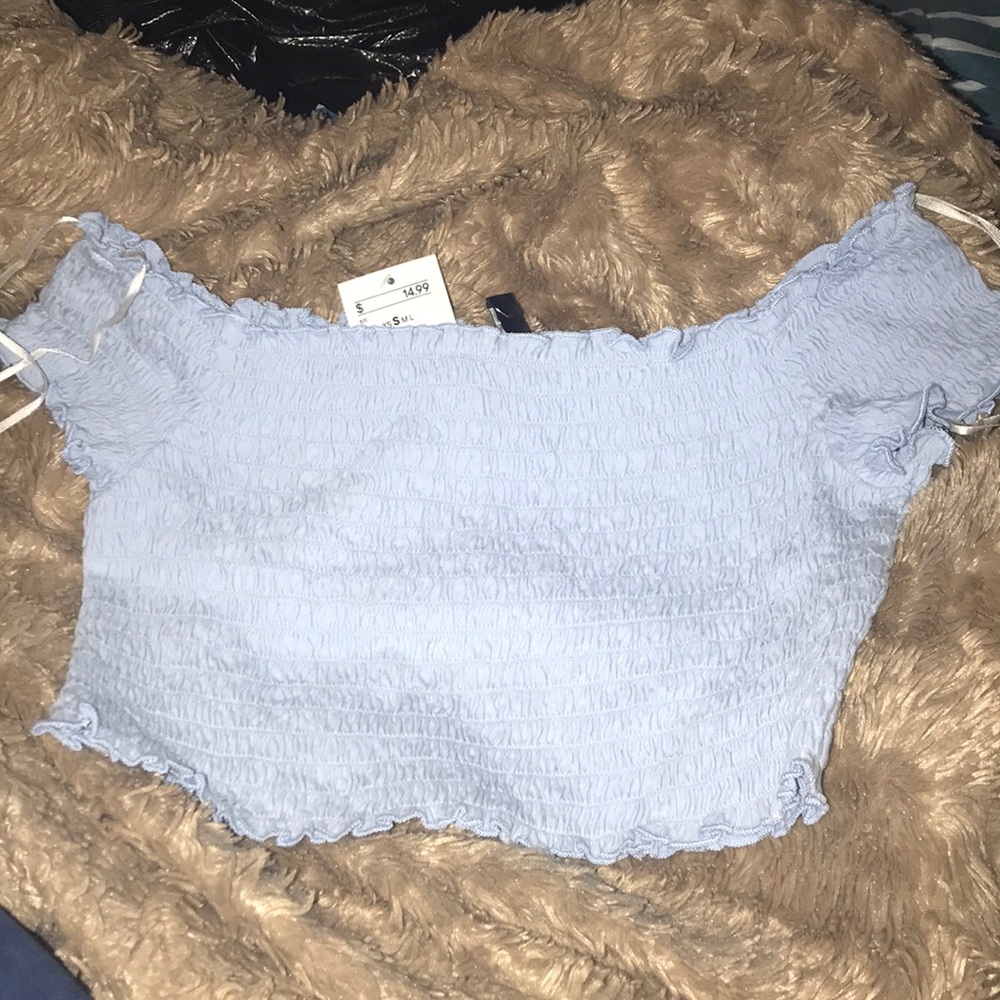 Blue Crop Top