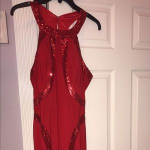 Red prom/formal dress.
