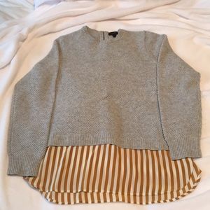 J.Crew mixed material sweater