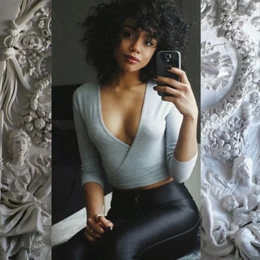 American Apparel Wrap Crop Top