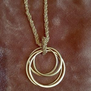 Long gold tone necklace