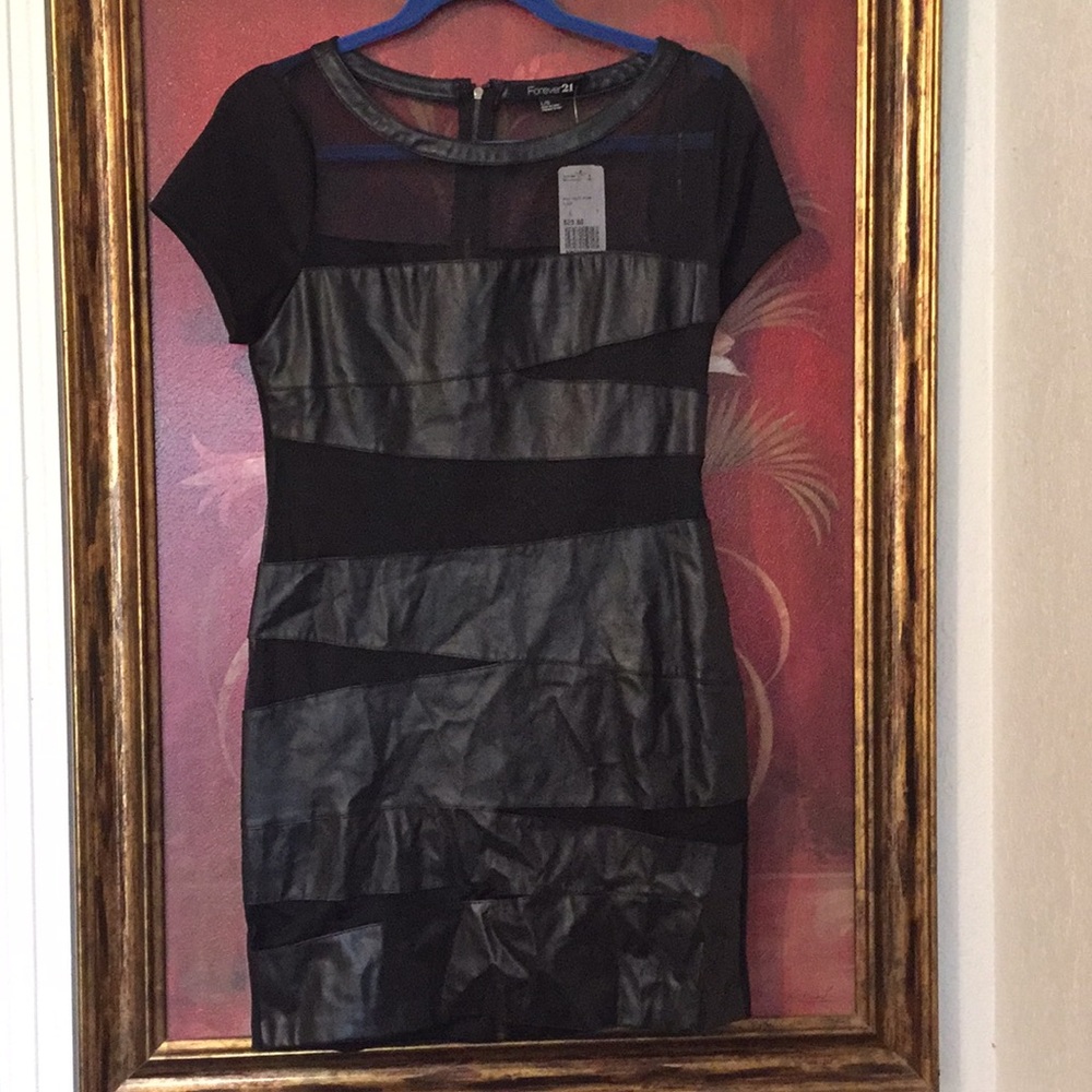Black w/ leather dress