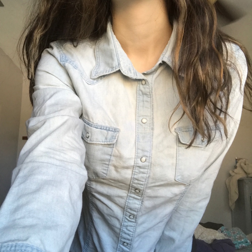 Button up denim shirt