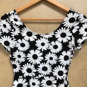 Brand new black and white sunflower dress