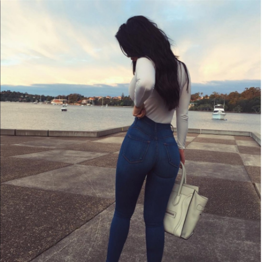 Fashion Nova High Waist Skinny Jeans Medium Wash