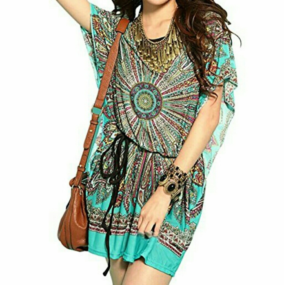 Batwing Sleeve Casual Dress Top