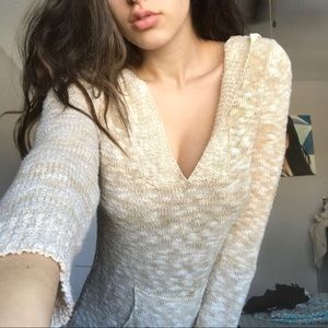 Knit creme Roxy sweater