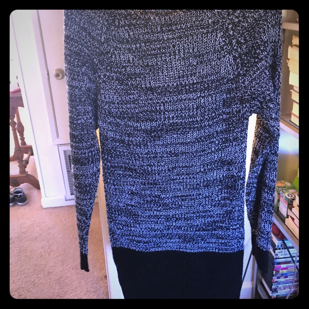 Black and white sweater dress