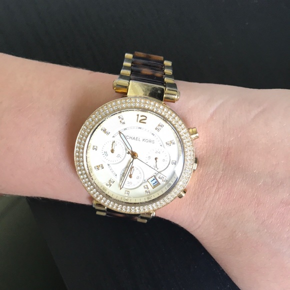 Michael Kors watch - Tortoise shell and gold main image 4