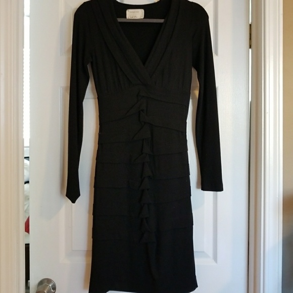 Nicole Miller Ruched Long Sleeve Dress - Picture 1 of 6