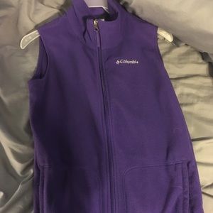 Girls purple Columbia fleece vest