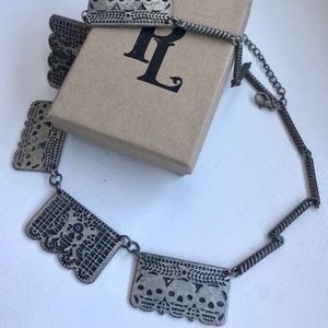 pamela love day of the dead silver necklace