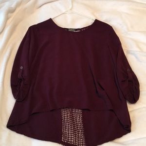 Large Papermoon Burgundy Blouse