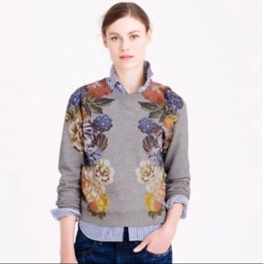 J.Crew sweatshirt with Dutch floral detail