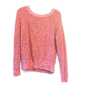 Pink knitted sweater