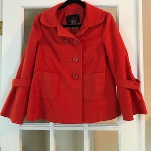 Jack by BB Dakota orange pea coat, size M