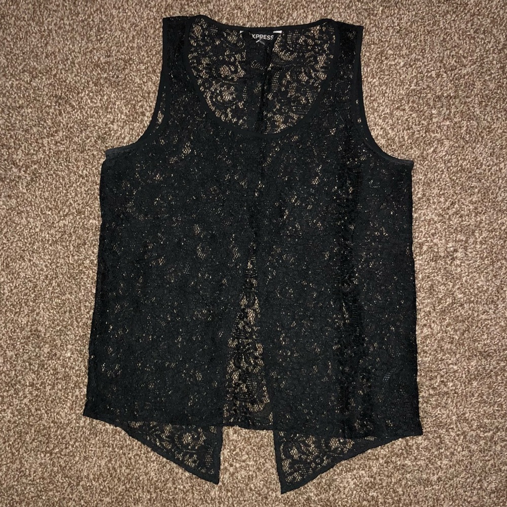 Express Black Lace Tank Sz S