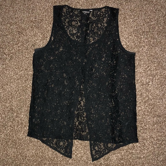 Express Black Lace Tank Sz S - Picture 1 of 4