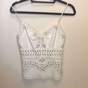 White leather camisole