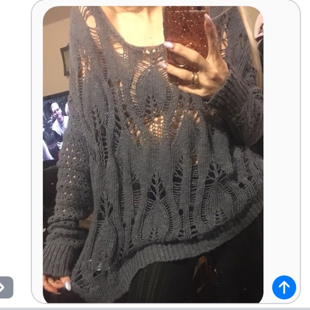 Grey American eagle sweater