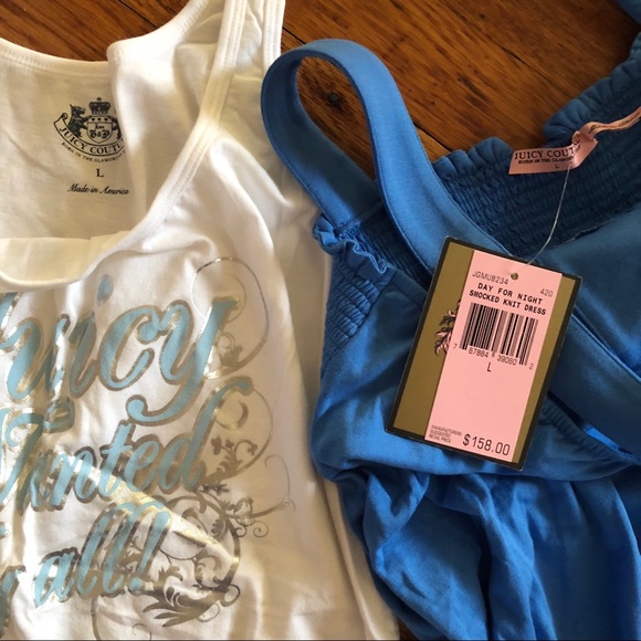 NWT Juicy Couture Y2K Babydoll Dress and Metallic Dress - Picture 2 of 13