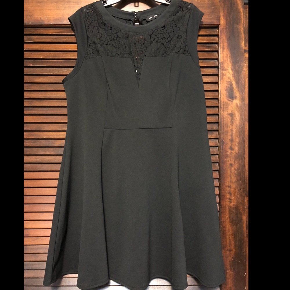Like New Black lace back Fit n Flare dress