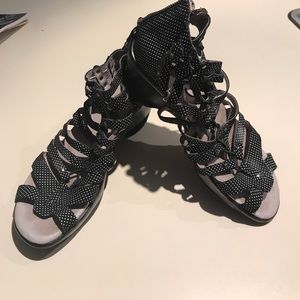 Jambu gladiator wedge sandals- polka dot