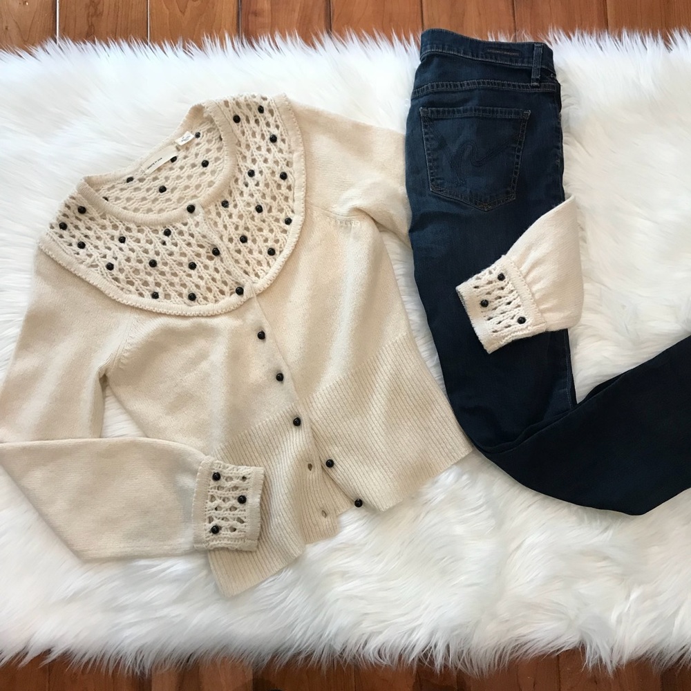 Anthropologie Sleeping On Snow Tea for Two cardi