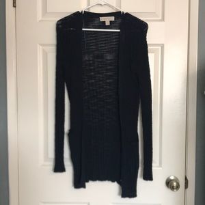 Michael Kors Acid Wash Cardigan in Navy