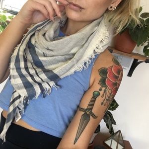 Plaid Stars and Stripes square scarf