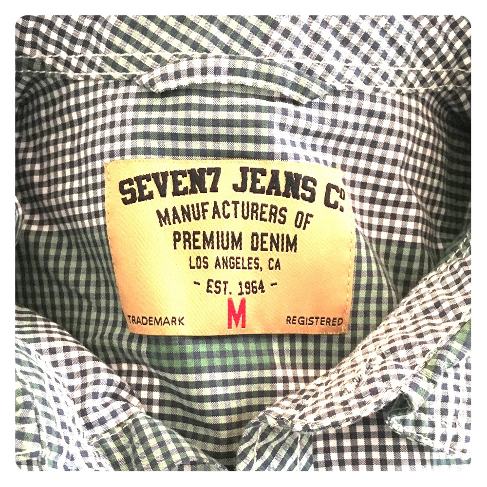 Sevens Jeans Co men's short sleeve button-up