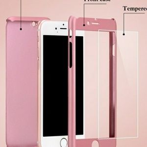 iPhone 7 plus case with tempered glass