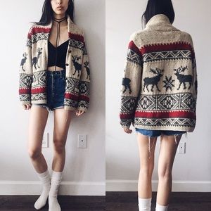 Ralph Lauren Chunky Knit Wool Sweater Cardigan