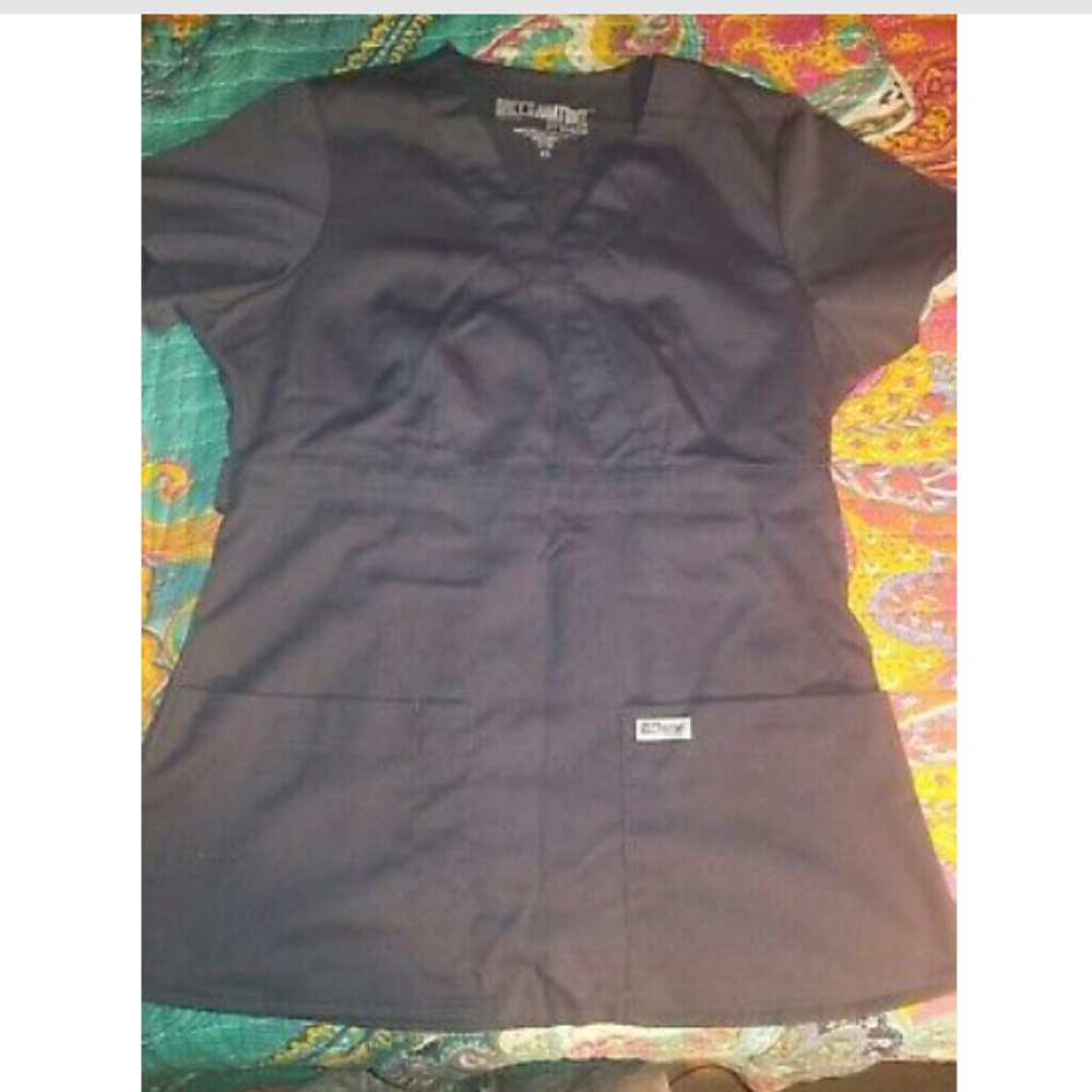 Greys Anatomy Womens Scrub Top SZ XS V Neck Short