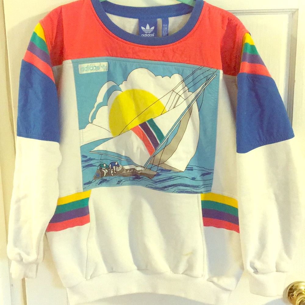 SOLD ✅: Vintage Style, 80s Adidas Sailing Pullover